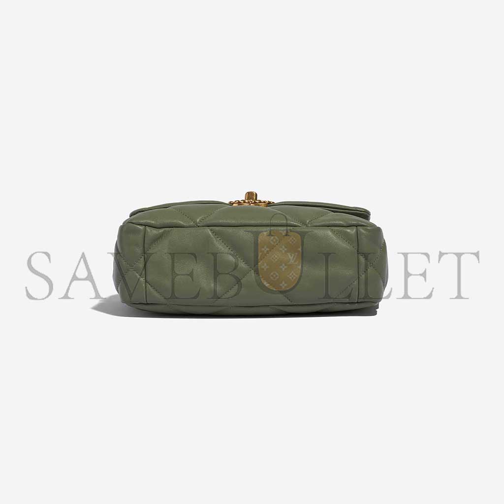 Ch*el 19 flap bag lamb green as1160 (26*16*9cm)